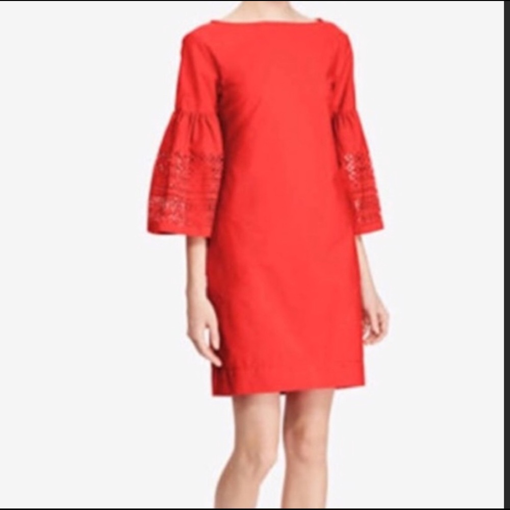 Ralph Lauren Laser Cut Bell sleeves Shift Dress